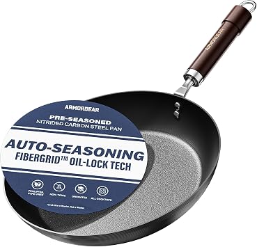30cm Auto-Seasoning Nitrided Carbon Steel Pan