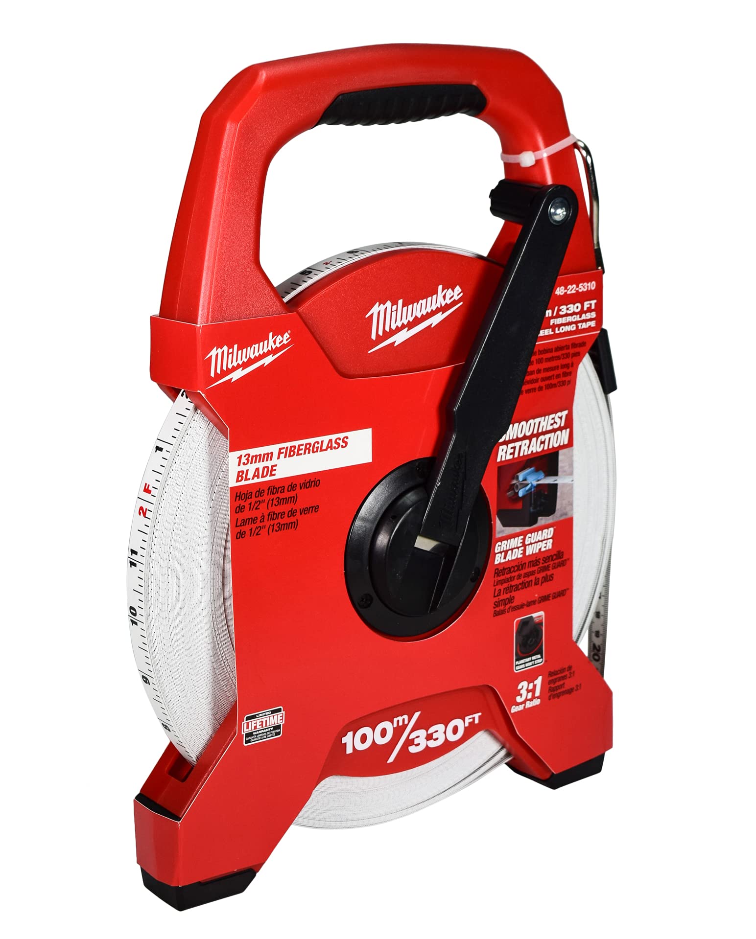 Milwaukee Electric - 100M/330 Fiberglass Open Reel Long Tape