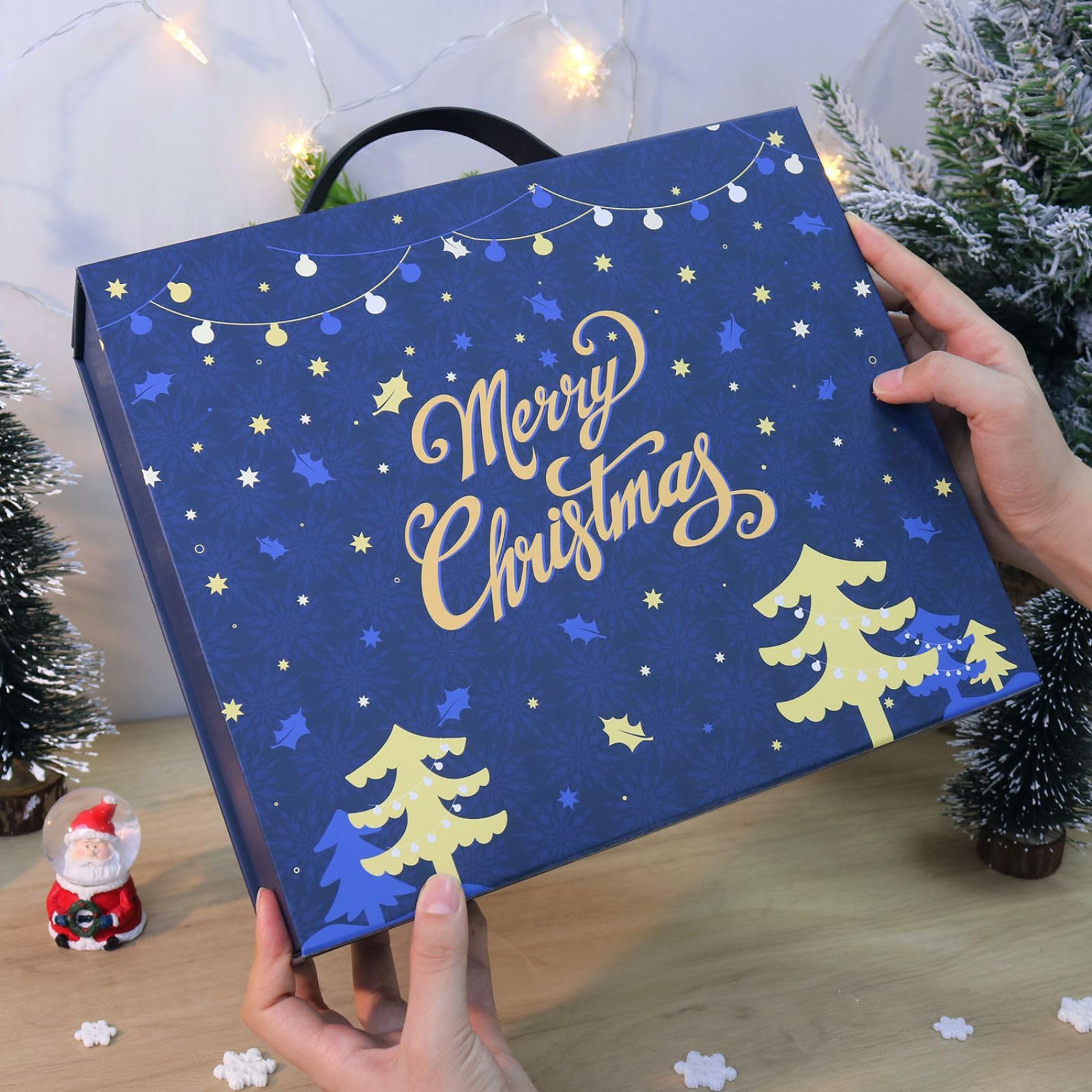 CustmArti DIY Weihnachten Diamond Art Painting Adventskalender Set Kinder 24 Fächer Überraschung Basteln Motive Glitzer Kristalle Werkzeuge Urlaub Dekoration-A