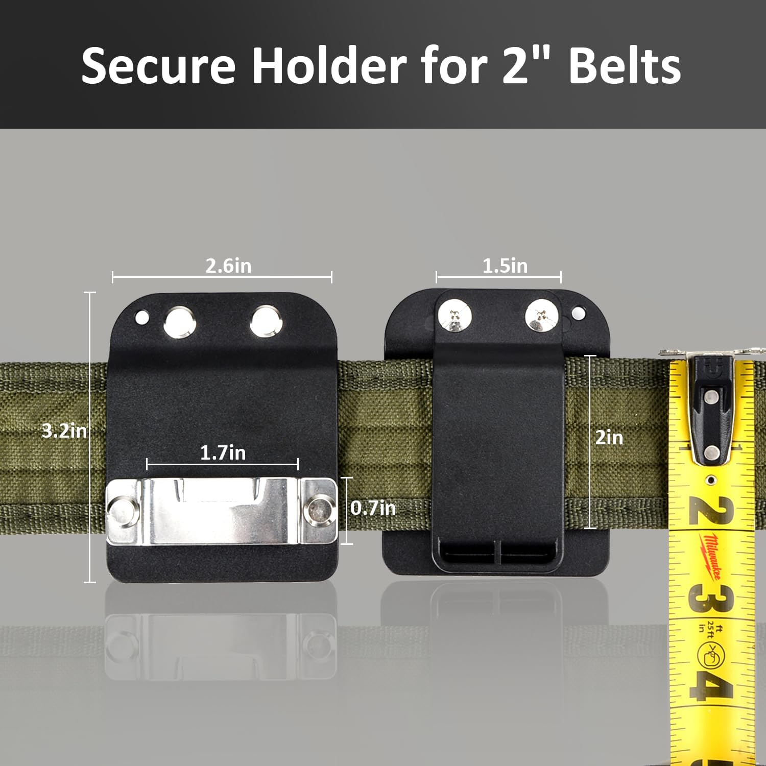 Tape Measure Holder for Tool Belt Universal Measuring Tape Holder Clip Durable & Secure Tape Measure Holster Carpenter Tool Belt Accessories