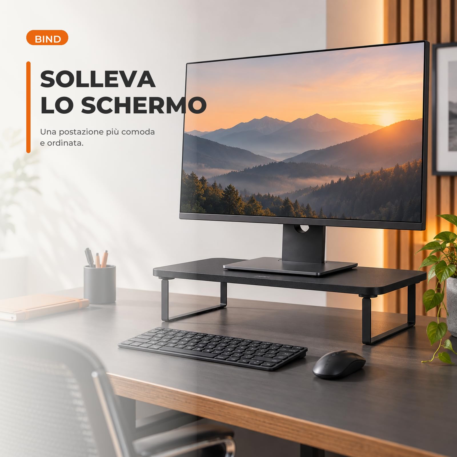 Noua Bind Support pour moniteur, rehausseur ergonomique, jusqu'à 32" et 20