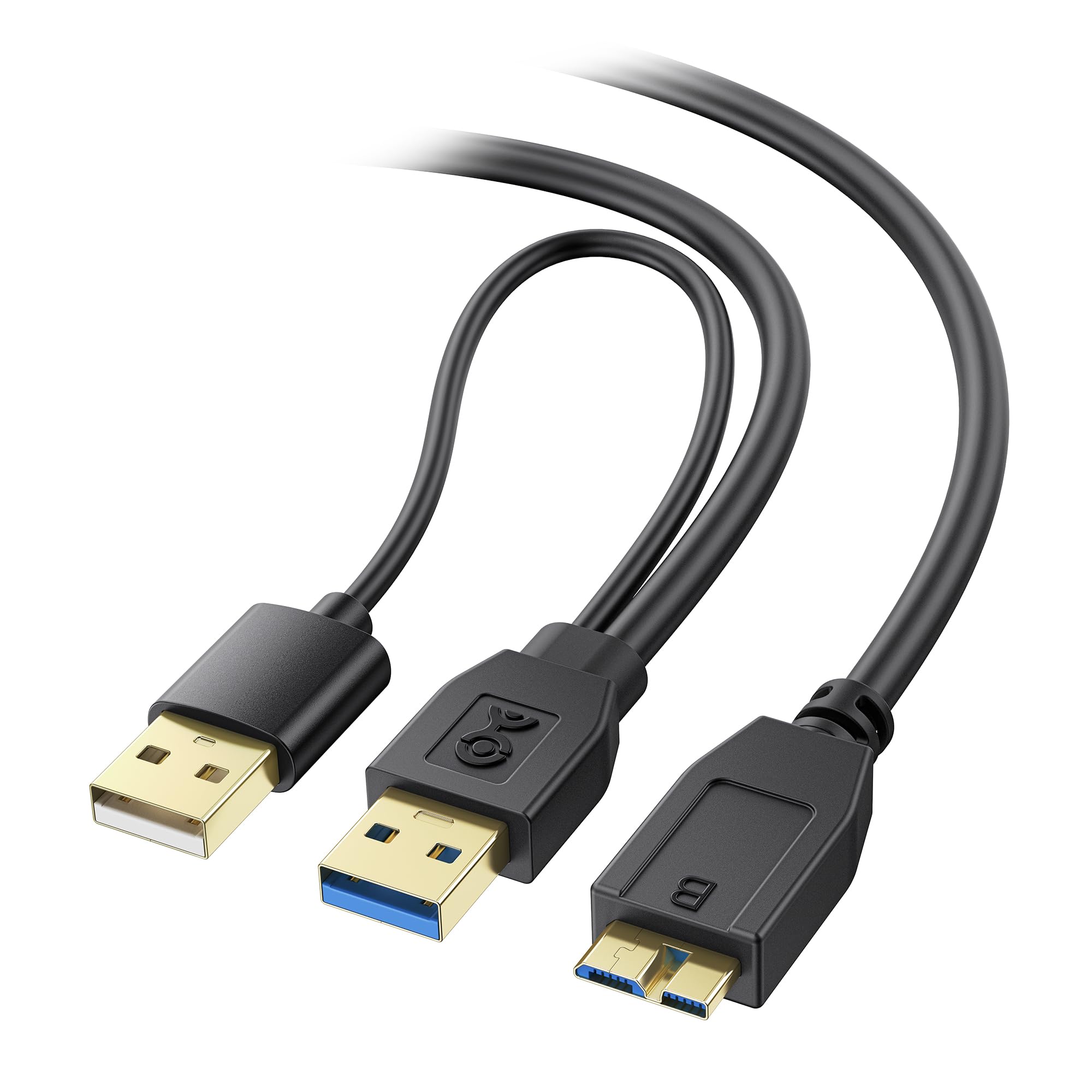 Cable Matters Micro USB 3.0 to USB Splitter Cable (USB 3.0 Power Supply Y Cable, USB Y-Cable) 0.5m
