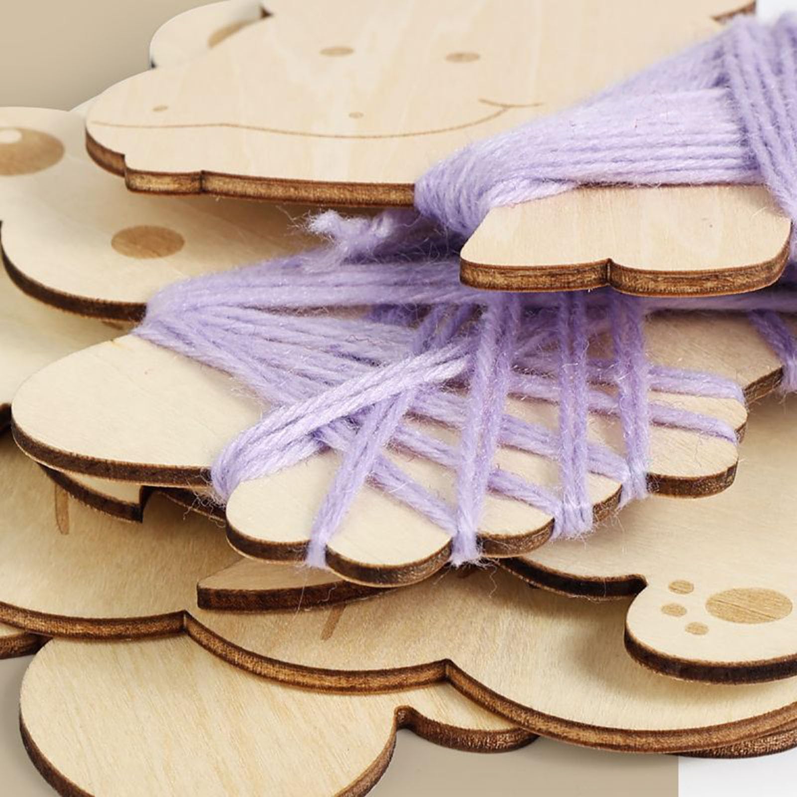 Giocattoli in Legno con Lacci, Gioco da Tavolo Fai-da-Te con Avvolgimento di Fili
