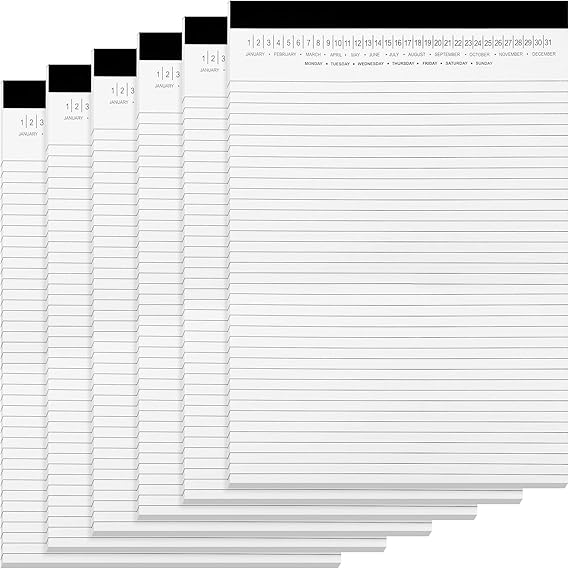 Uzant 6 Pack Legal Pads 8.5 x 11 Inch Note Pads, 50 Sheets