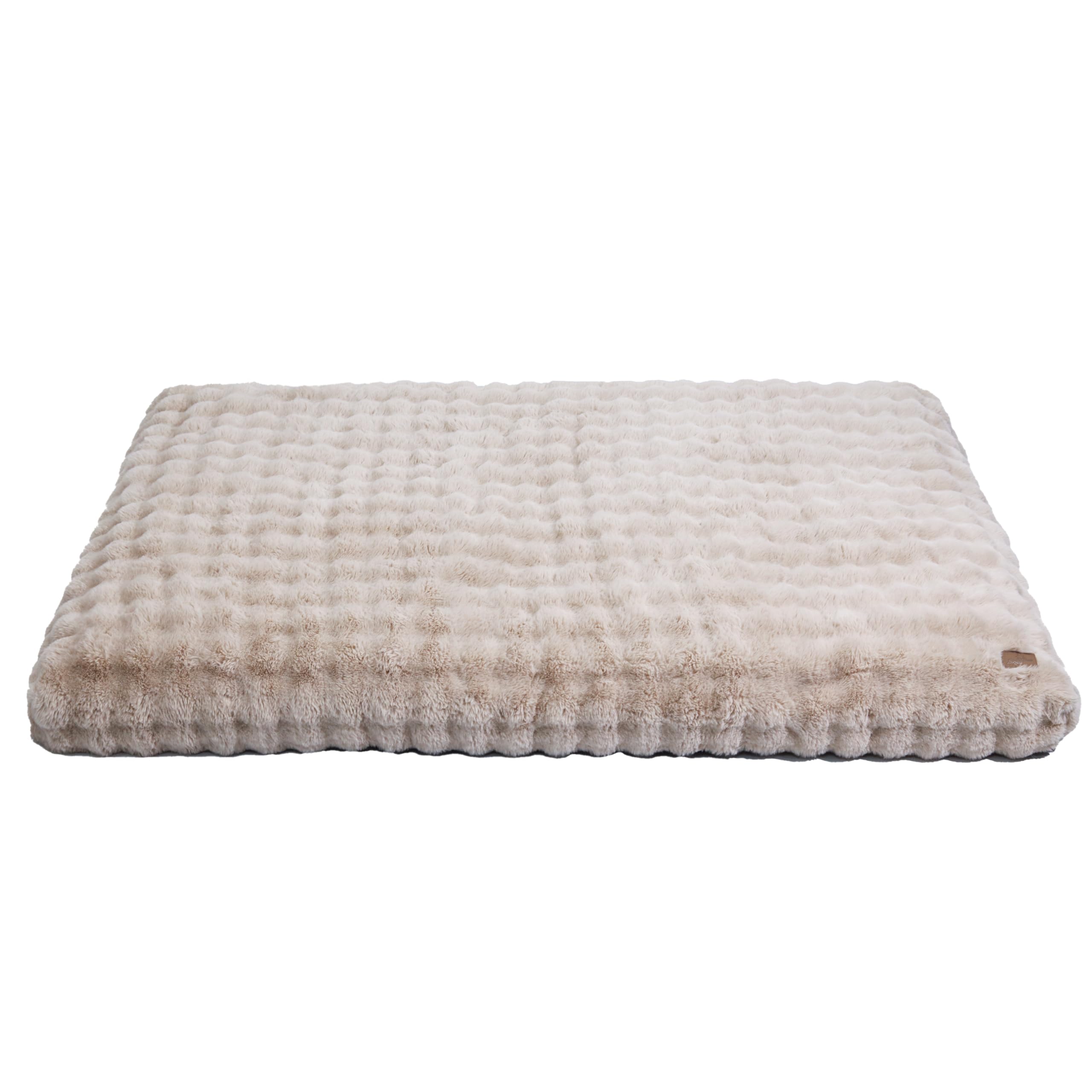 BingoPaw Cama para Perros y Humanos, 200x130x18cm Cama De Perro para Personas Cálida y Cómoda, Funda Removible, Fácil de Limpiar, Cama de Perro Grande Multifuncional para Salón, Beige