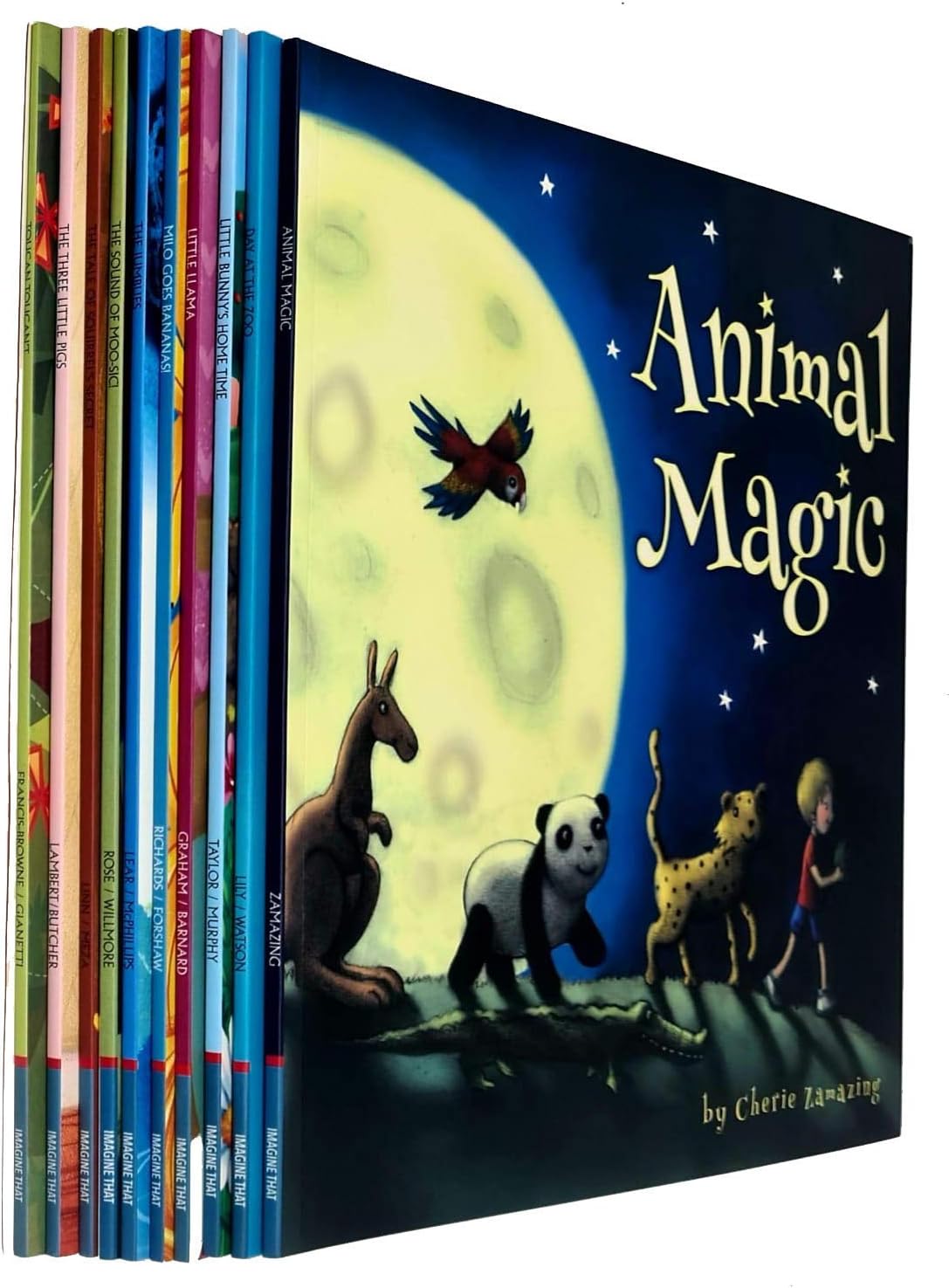 Children Picture Storybooks 10 Books Collection Set (Animal Magic, Day at the Zoo, Little Llama, Jumblies, Milo Goes Bananas, Three Little Pigs & MORE!)