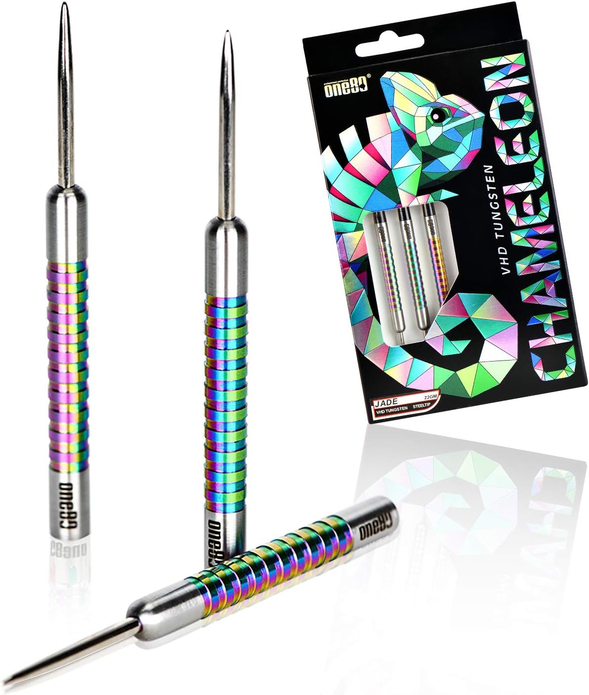 ONE80 90% Tungsten Steel Tip Darts Sets Chameleon, Night Hunter Professional Darts Set