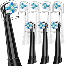 Replacement Brushes Compatible with Oral B IO 2/3/4/5/6/7/8/9/10 Electric Brushes, Care for Your Teeth and Gums (6 Black/White)