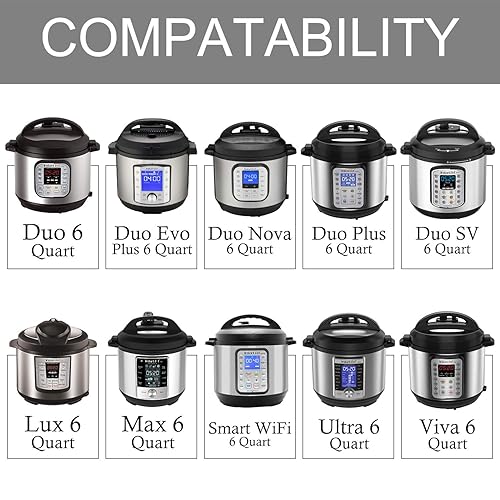 Miniatura 2 de Silicone Sealing Ring for 6 Qt Replacement Seal Gasket for Instant Pot 6 Quart Model Food-grade Silicone Fits Duo 6 Quart Lux 6 Quart Duo Plus 6