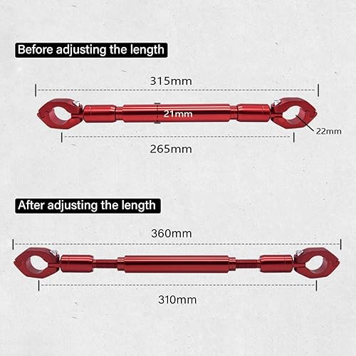 Miniatura 3 de Barra de equilibrio de motocicleta, barra transversal universal de 0.866 in para manillar de motocicleta, barra transversal de manillar ATV aleación
