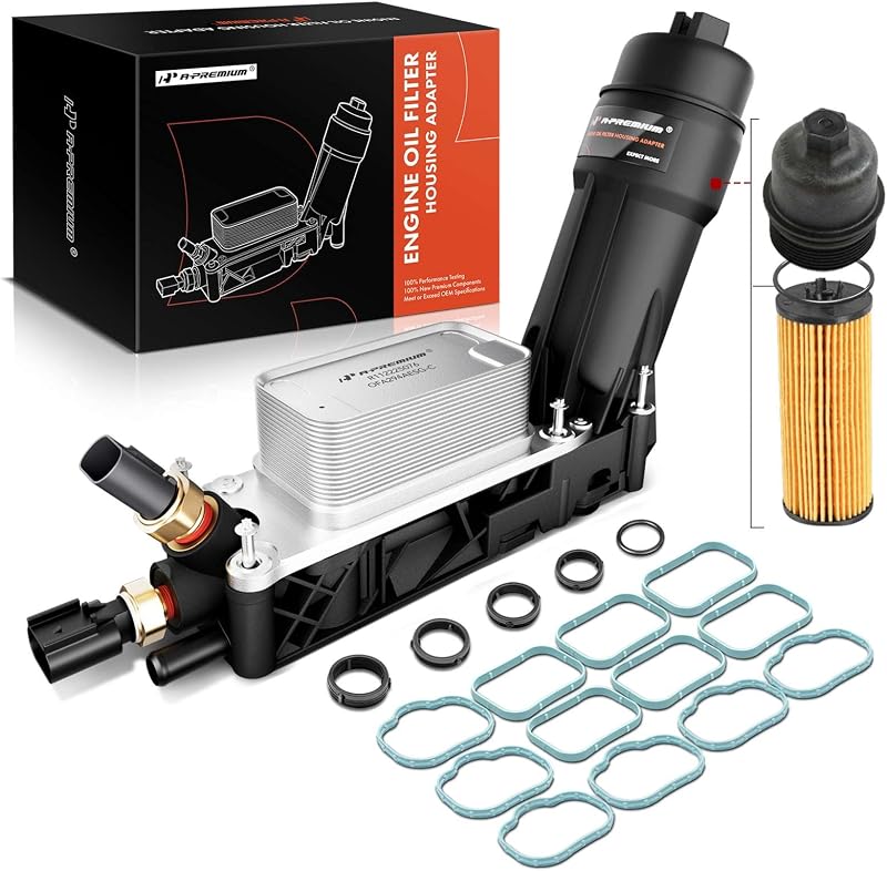 Conjunto da carcaça do filtro de óleo com radiador e sensores A-Premium para motor Chrysler Pentastar 3.6L – Kit