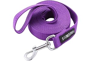 6ft, 10ft and 15ft Long, Strong Durable Nylon Dog Leashes for Large Dogs