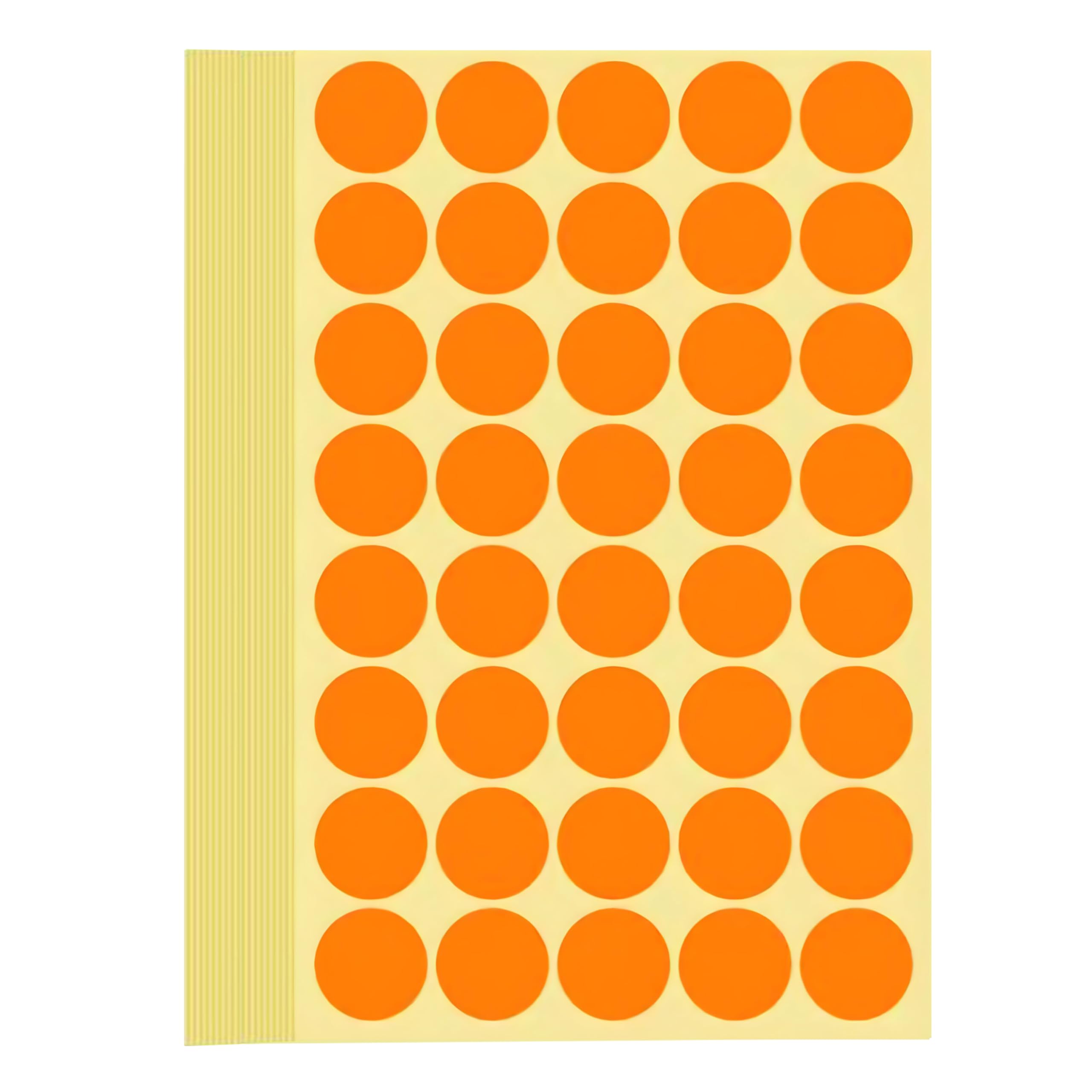 1200 Pieces Coloured Dot Stickers Orange, 25 mm Sticky Round Color Coding Labels, 1" inch Self Adhesive Circle Price Stickers Dot Labels for Office, School, Calendar, Organizing