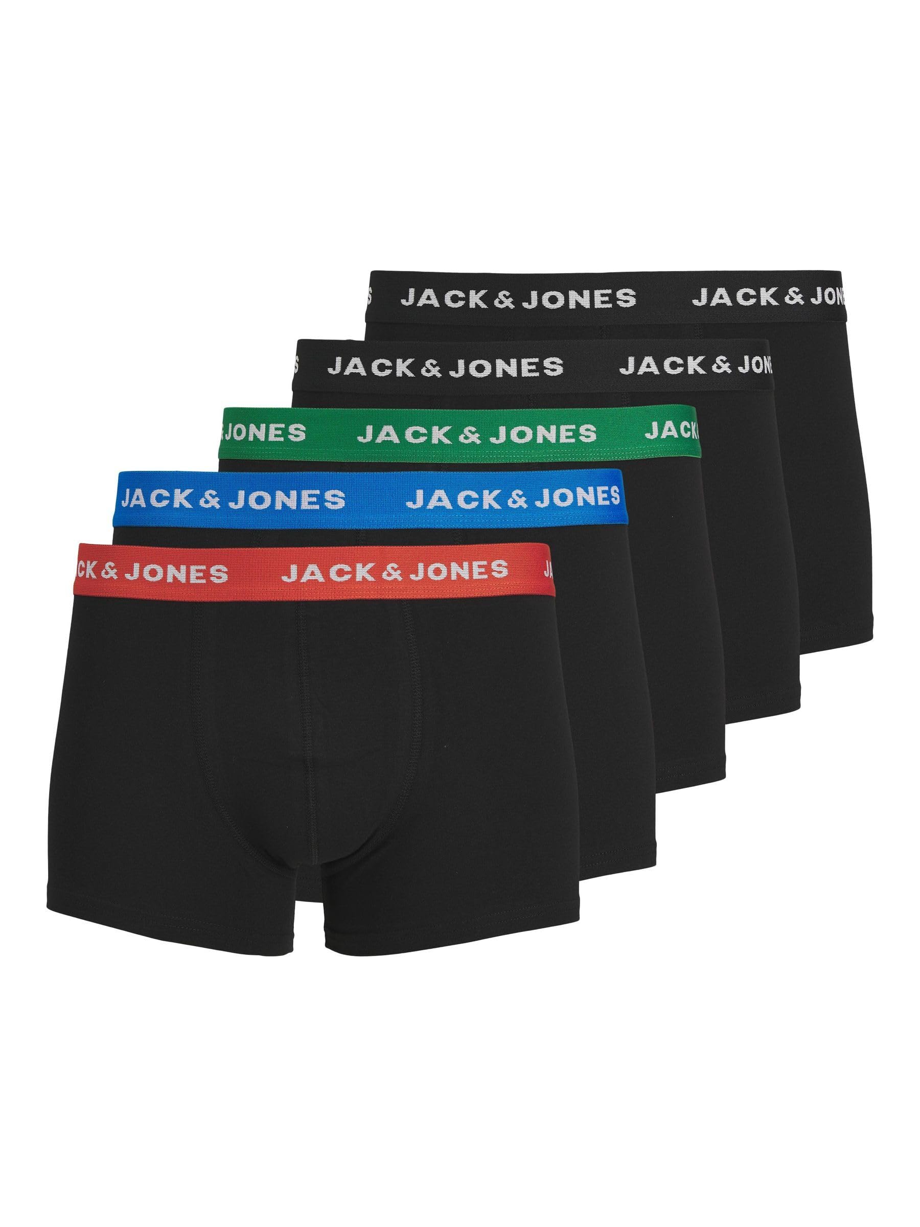 JACK & JONES Male Trunks 5er-Pack Herrenunterwäsche in Größe XS–XXL