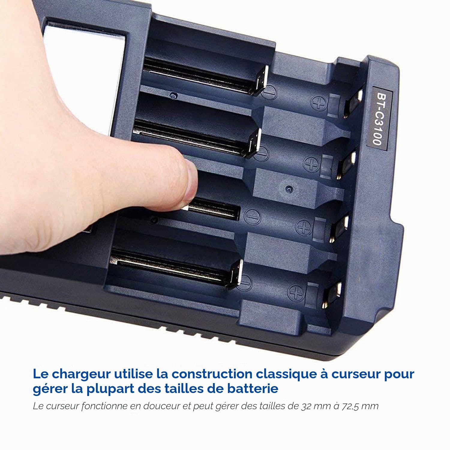 Le nouveau chargeur numérique intelligent BT-C3100 V2.2 à 4 fentes AA/AAA LCD avec prise UK