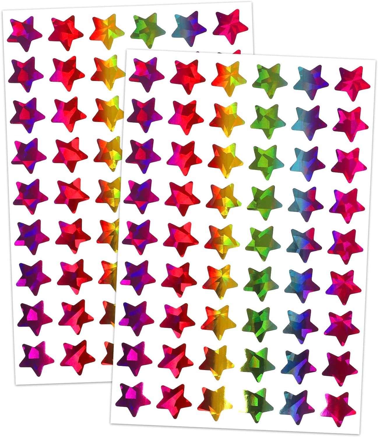 1620 Holographic Rainbow Small Star Stickers for Kids Reward, Behavior Chart, Student Planner and School Classroom Teacher Supplies, 0.6”/1.5cm Diameter (Multicolor)