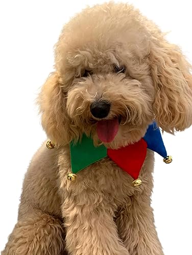 Miniatura 3 de ComfyCamper Disfraz de payaso bufón para perro pequeño, mediano y grande, cachorro, gato, gatito, disfraces lindos y accesorios de ropa  Collar para