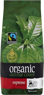 bean ground & drunk Organic Fairtrade Coffee Beans Espresso 1kg