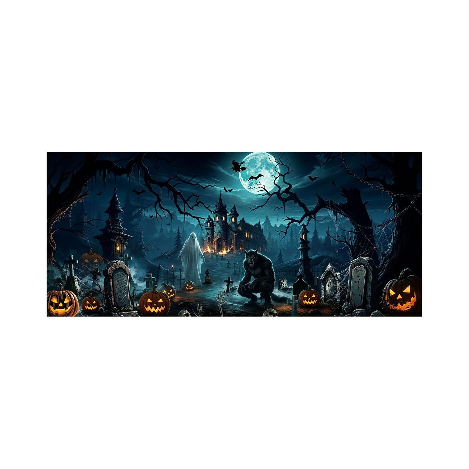 Cartel de buena suerte para Halloween, puerta de garaje, pared de garaje, adecuado para fiestas al aire libre, hogar, patio