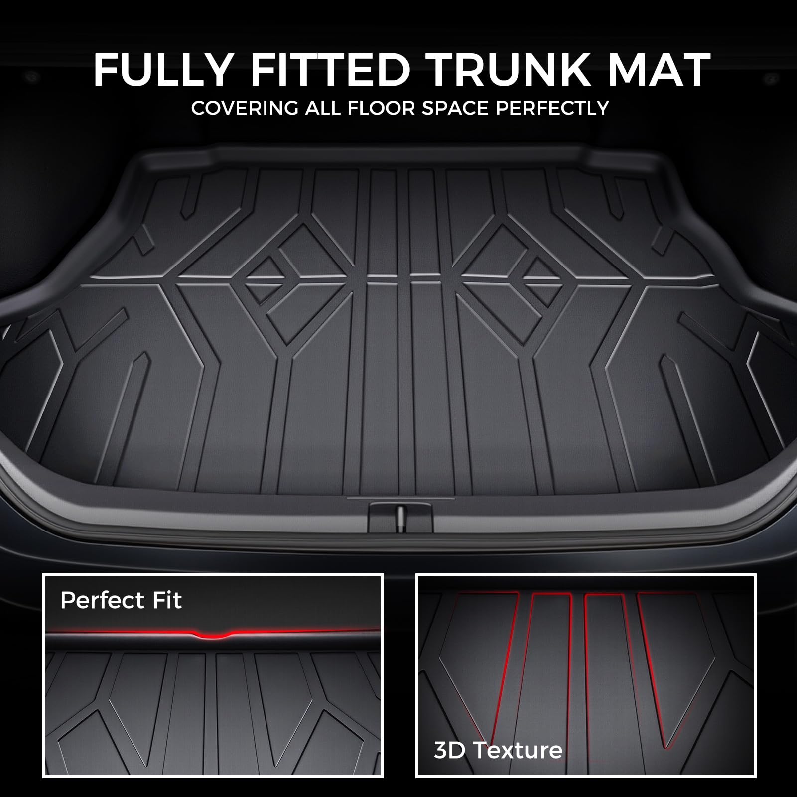 Car Floor Mats for Toyota Camry 2018-2024 Not for Hybrid TPE All Weather Protection Floor Liners Custom Fit — view 6