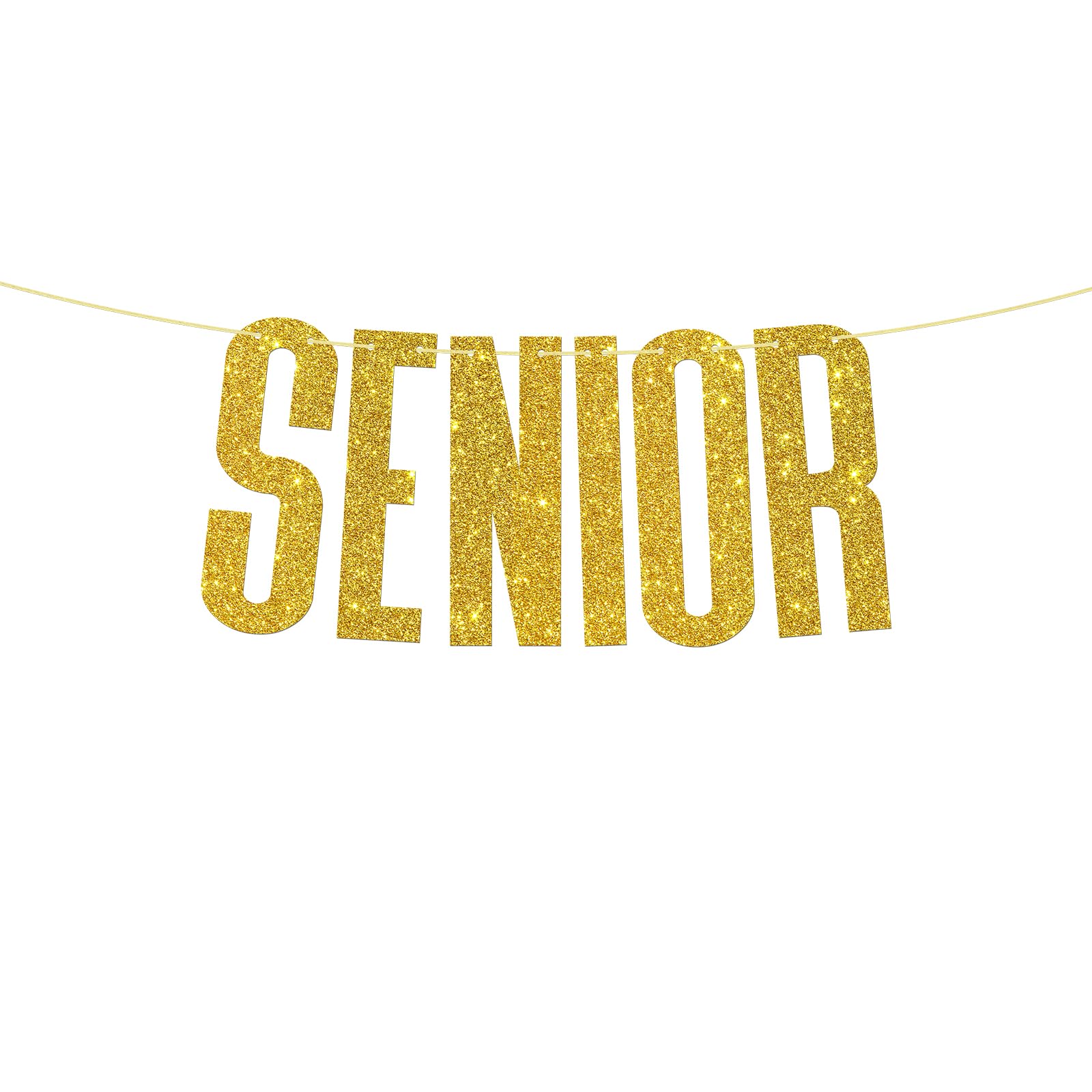 Senior Banner Congratulations Graduated Party Banner Congrats Grad Graduation Party Decorations Gold Glitter