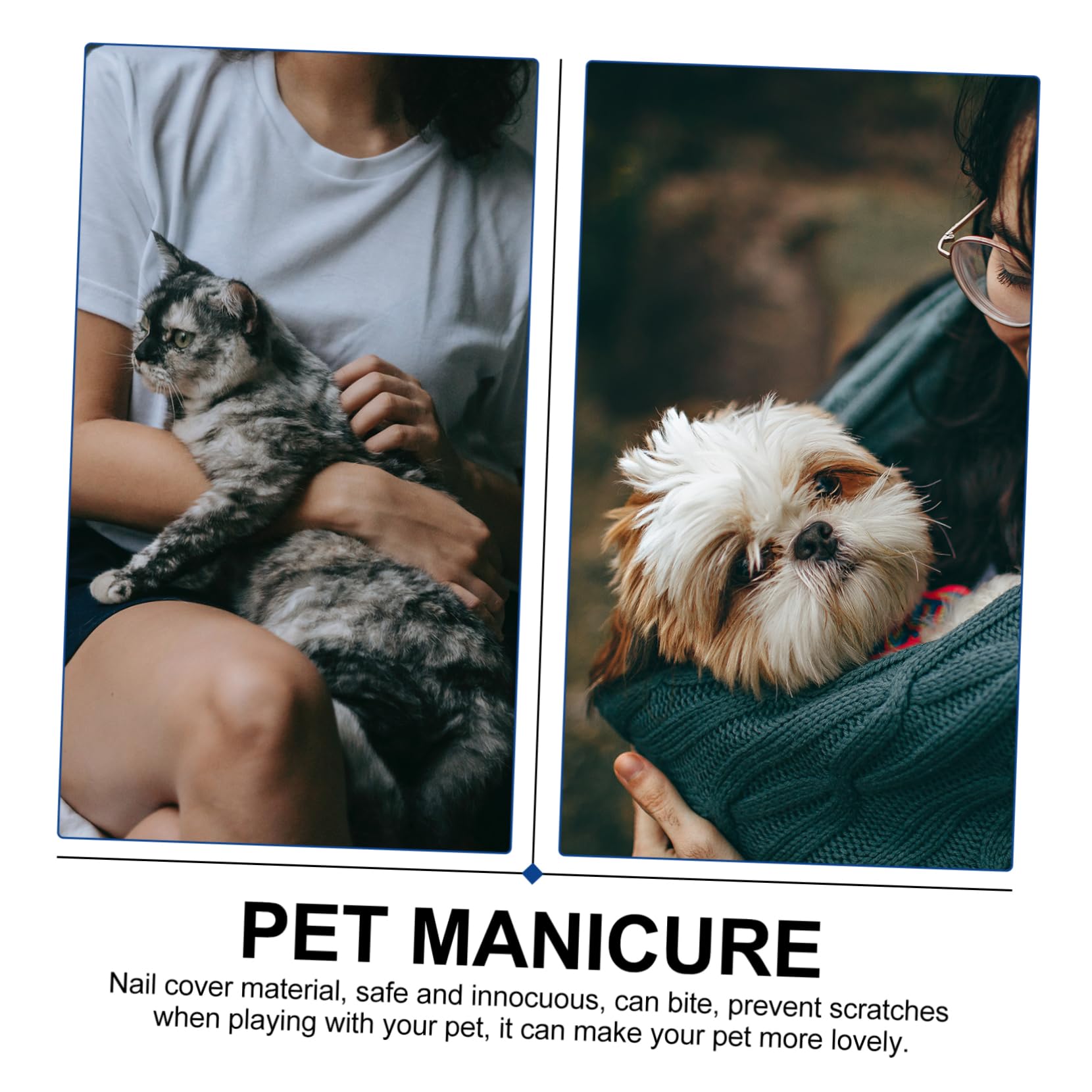 Housoutil 320 Pièces Ensemble D'Ongles pour Animaux De Compagnie Capuchon pour Ongles De Chat Capuchons pour Ongles Chat Couvre-Griffes Pattes pour Chats Pattes pour Chatons Chat Embouts