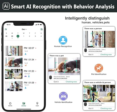 Miniatura 2 de DCT Cámaras de seguridad inalámbricas WiFi al aire libre Cámara alimentada por batería 2K Color Night Vision Cámaras de casa Detección de movimiento