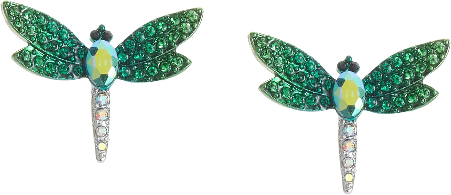 Betsey Johnson Women's Garden Glam Dragonfly Stud Earrings