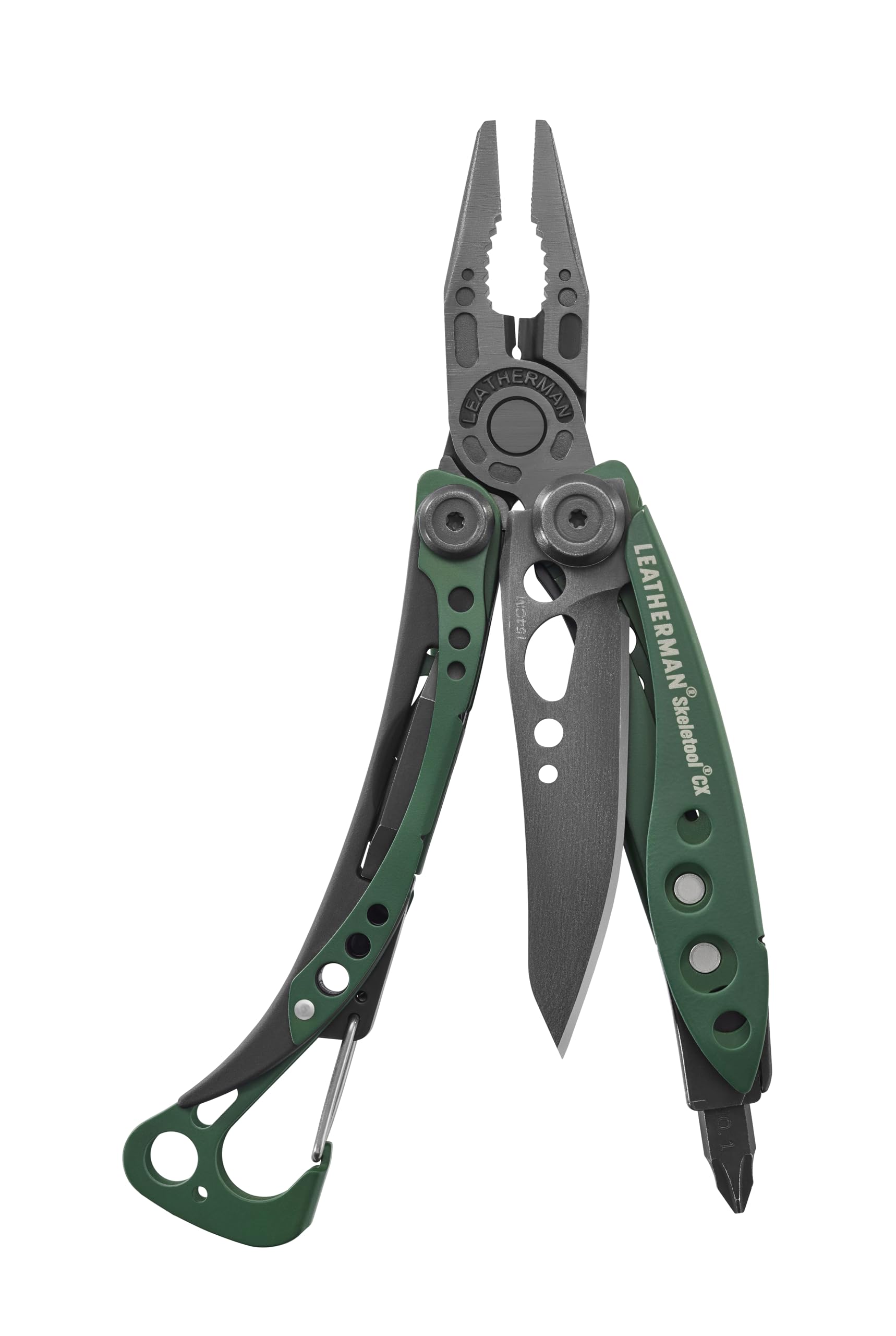 Leatherman Skeletool CX - 7-in-1 Camping & Survival Multi-Tool, Stainless Steel, Made in USA, Dark Green