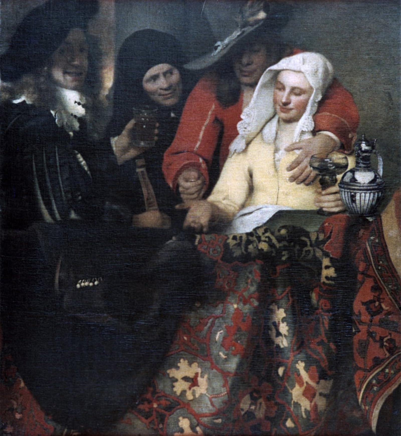 SERENDIPITP Vintage Picture Print on Canvas Wall Art Poster The procuress, by Jan Vermeer van Delft Artwork Print Poster for Wall Decor 60x90cm