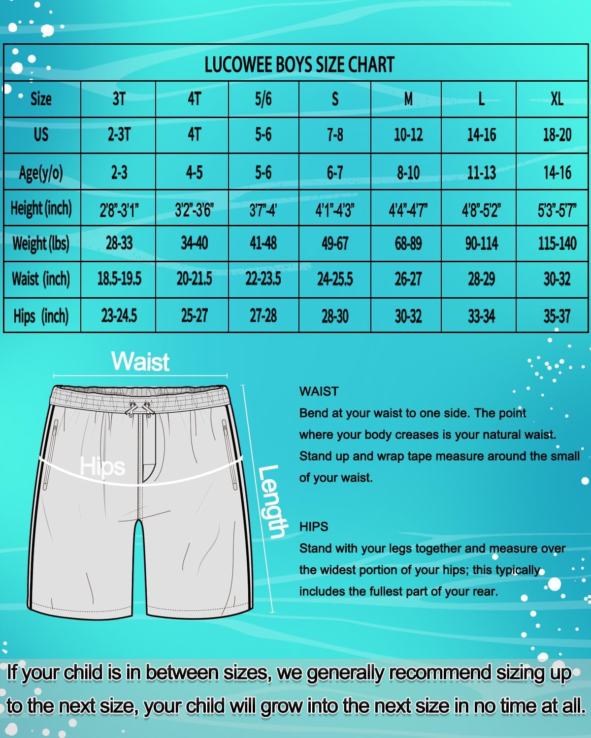 LUCOWEE Boys Swim Trunks Zipper Pockets Compression Liner Anti Chafe Swimsuit Bathing Beach Shorts Surf Quick Dry UPF 50+ - Image 7