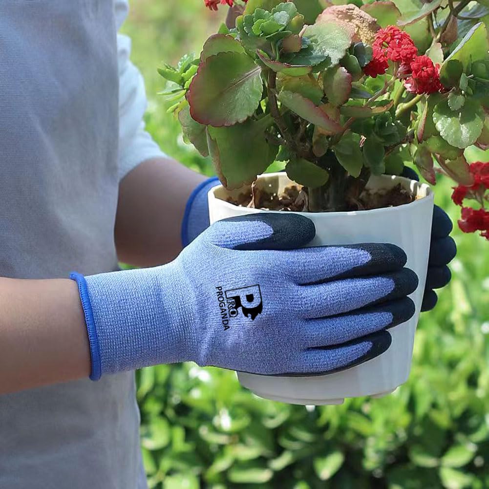 Lot De 3 Paires De Gants De Jardinage Et De Travail, Système