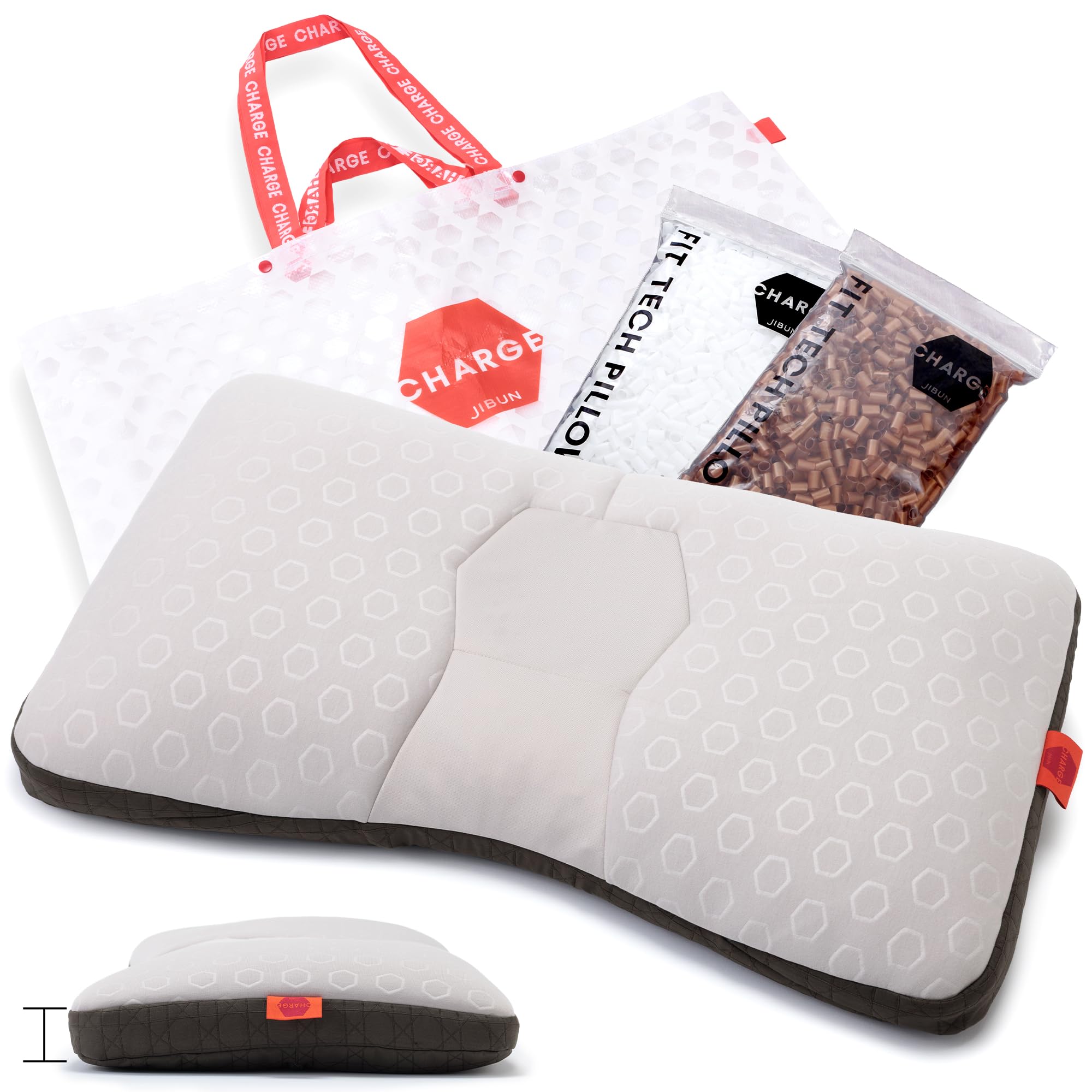 じぶんチャージ フィットテックピロー プレミアム タイプ かため/マチ5㎝ Amazon｜（じぶんまくら）体温で変形フィットする 枕 じぶんチャージ