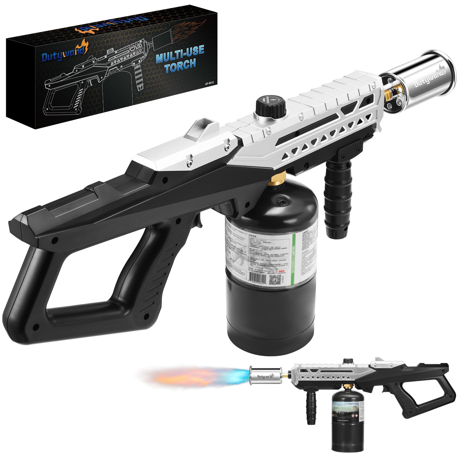 Potente pistola de antorcha de propano – Antorcha de cocina – Lanzallamas ajustable para barbacoa, camping, fogata, Weilding, filete abrasador, deshierbe (tanque no incluido)