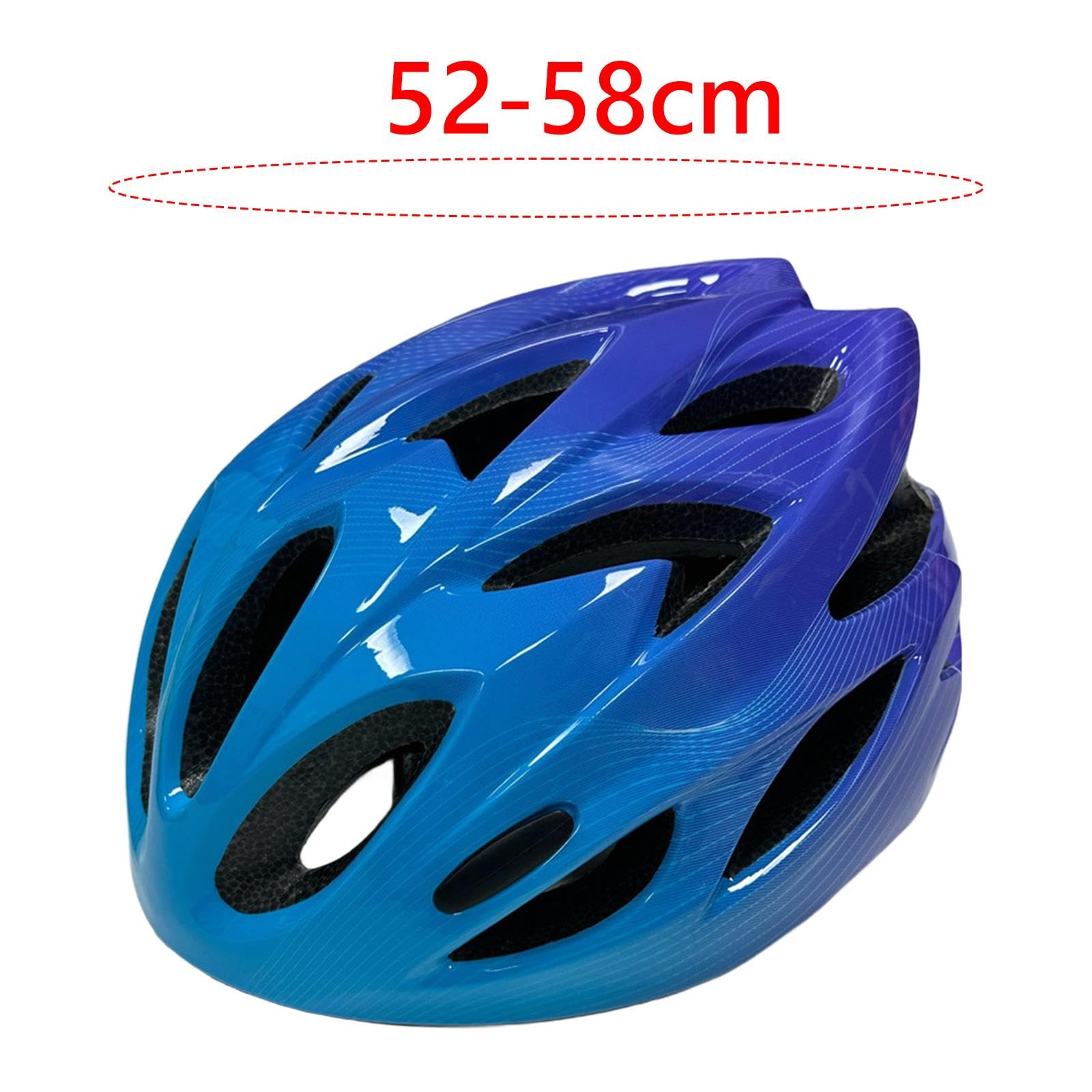 LOVIVER Kinder-Fahrradhelm, Fahrradhelm Kinder, stilvoller Kinder- Fahrradhelm, 52–58 cm, Leichter Rennradhelm, sportlicher Helm zum Radfahren, für Radfahren, Skaten, Blau Sport & Freizeit
