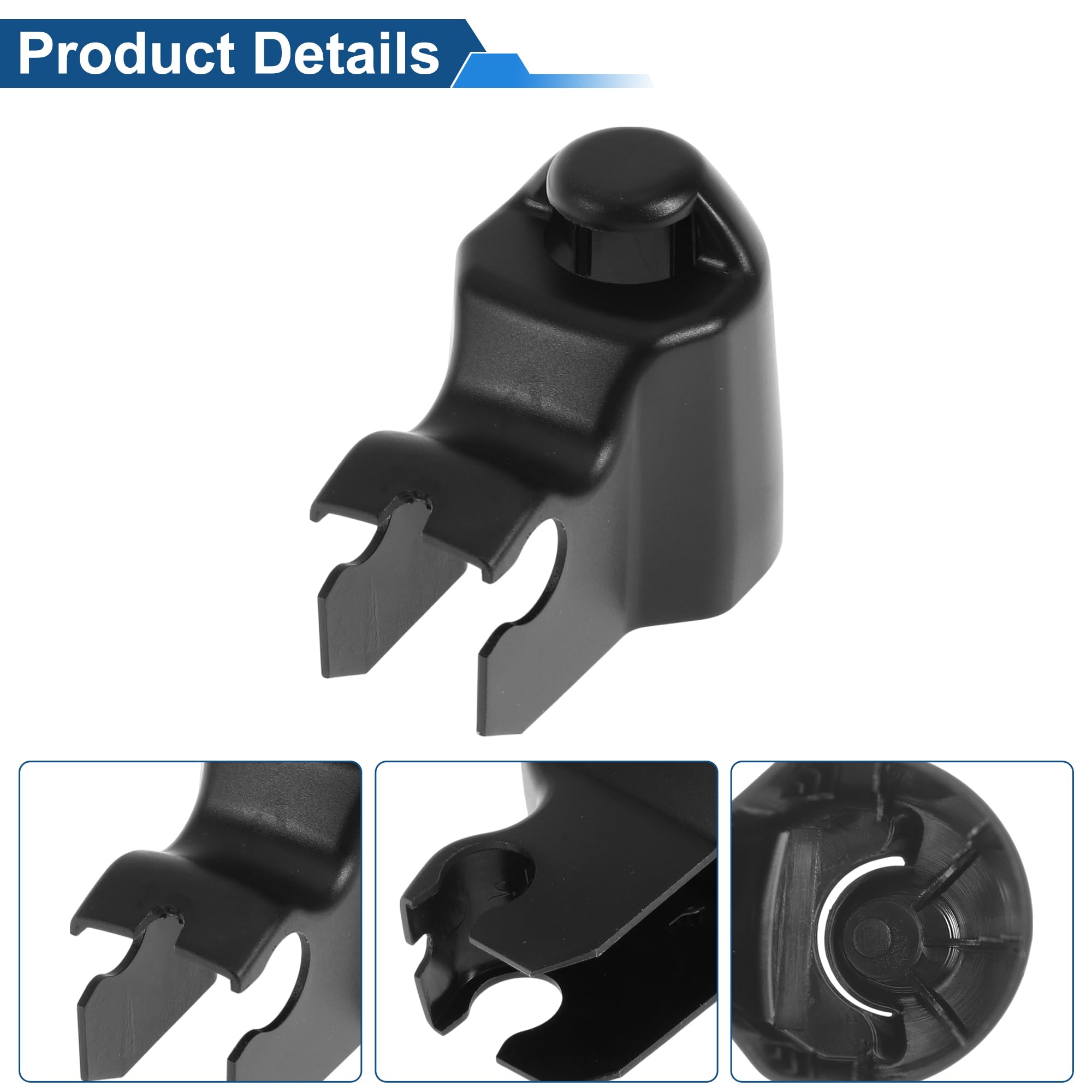 A ABSOPRO Tapa De Tuerca Del Brazo Del Limpiaparabrisas Trasero Para Volkswagen Transporter T4 1999-2003 Tapa Del Brazo Del Limpiaparabrisas No.3A0955435 Plástico PBT Negro 1 Pc