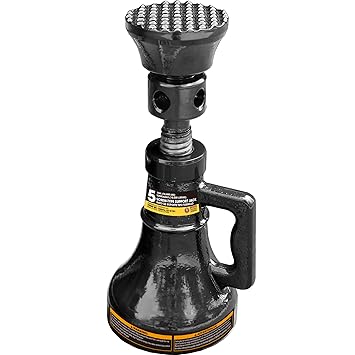 Torin 5 Ton (10,000 LBs) Professional Car Support Screw Jack for House Construction Bridge Stabilization, Black, ASJ05B
