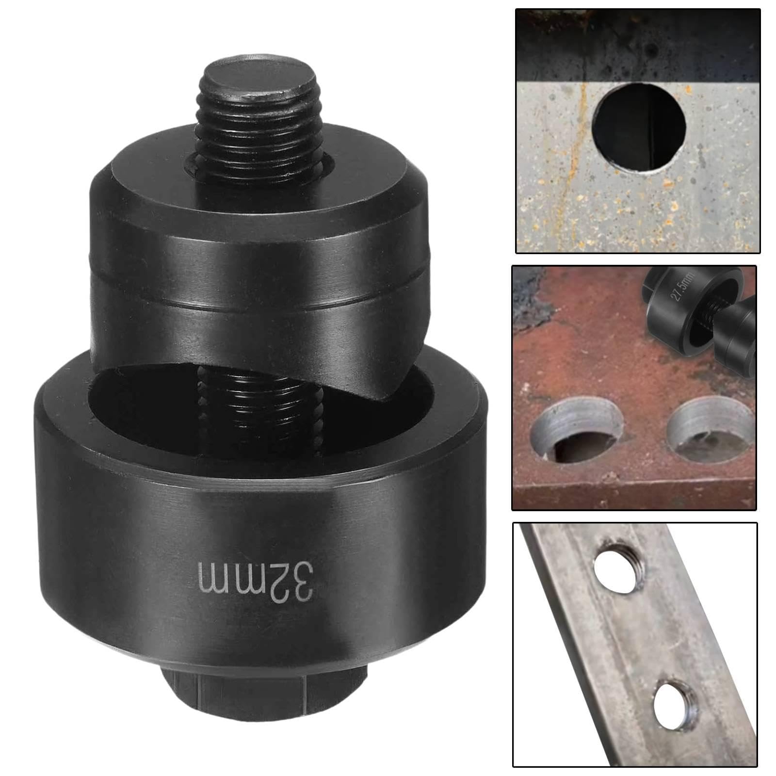 Punzonadora de Chapa Metálica, Herramienta de Corte Versátil, Profesional Y Compacta, Punzonadora de Alta Resistencia para Fregaderos, 32mm