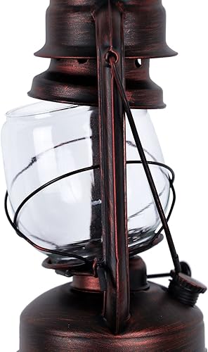 Miniatura 5 de Lámpara de pared retro con cadena de tiro, apliques de pared de queroseno, pantalla de cristal transparente de metal