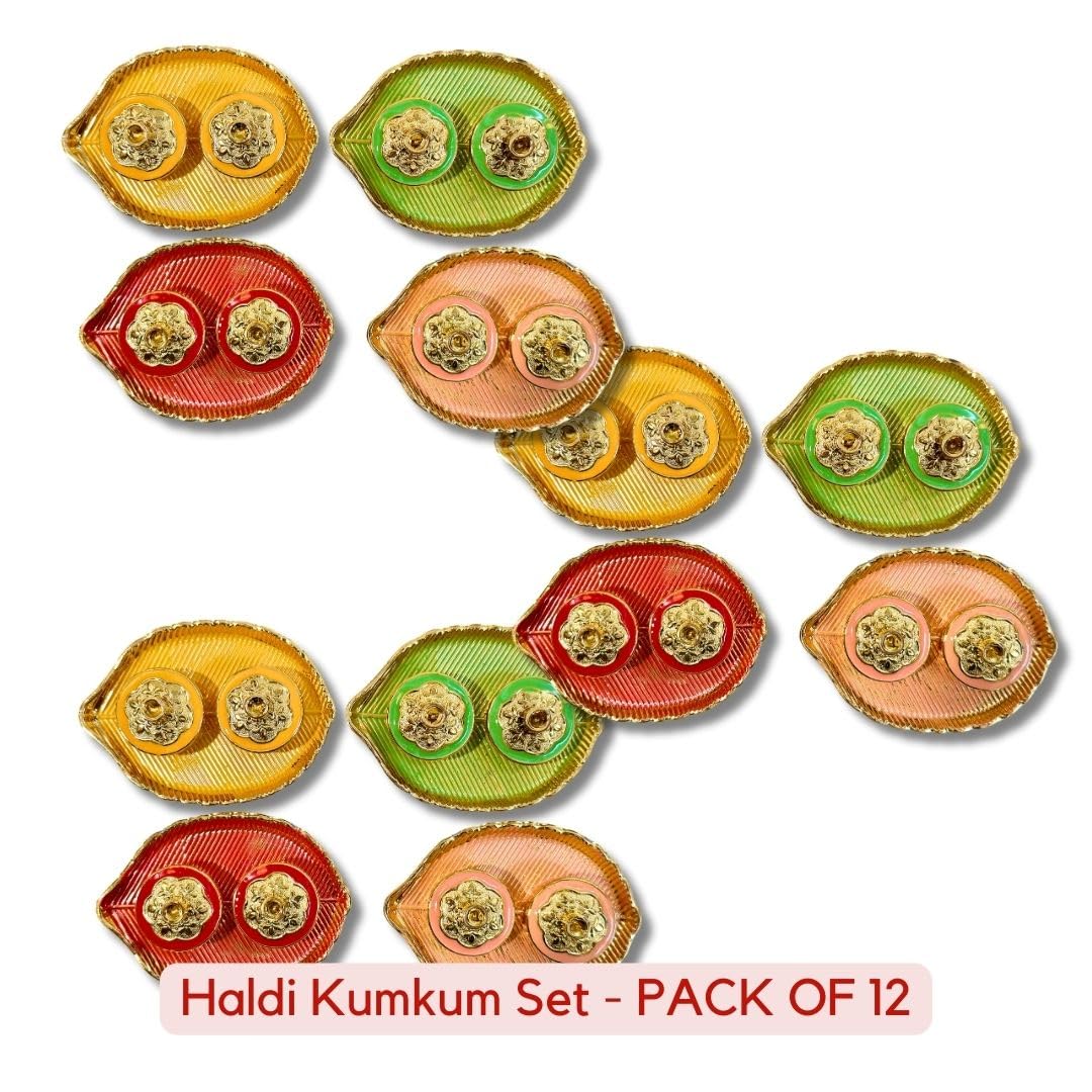 Haldi Kumkum Return Gift Set - Pack of 12 -2