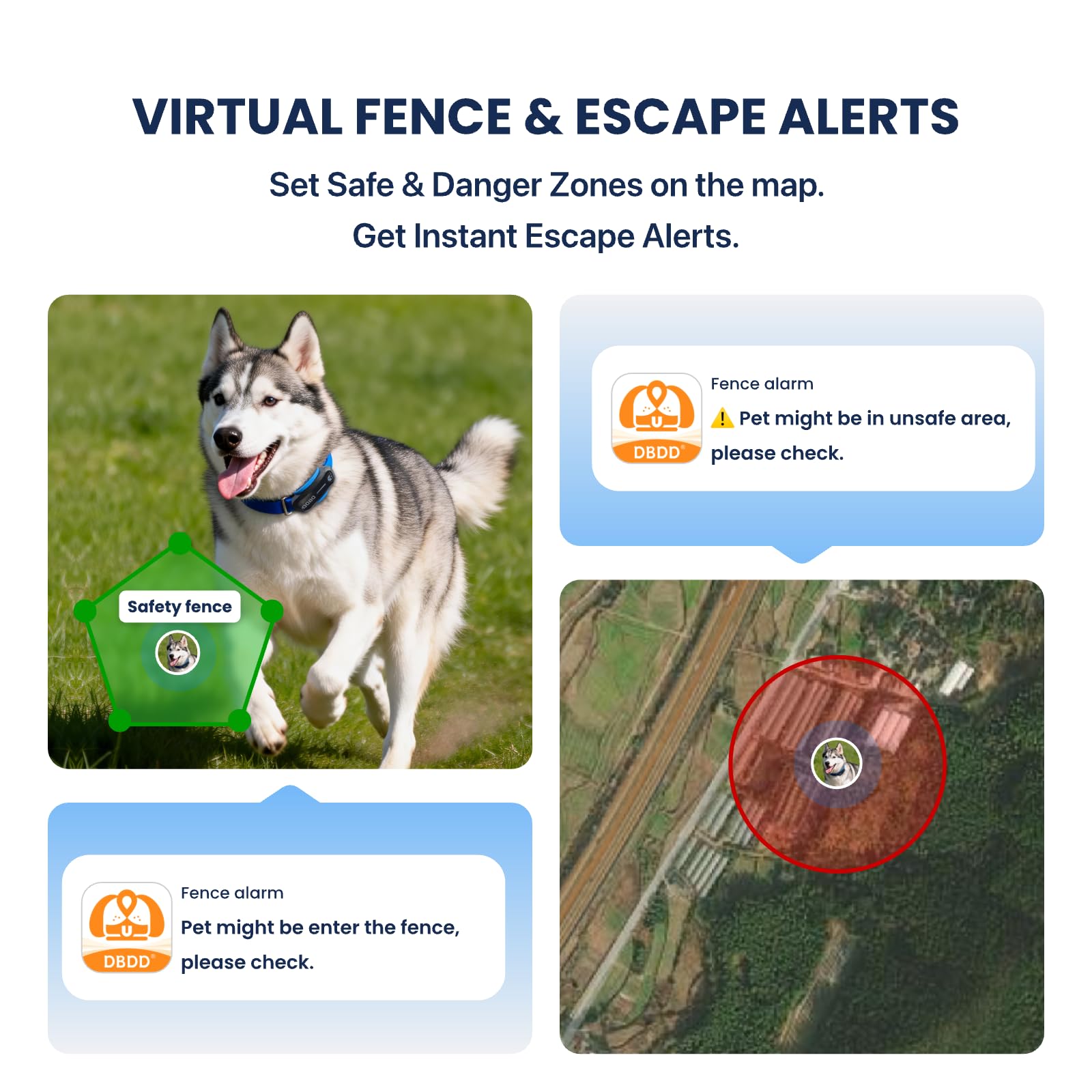 AI GPS Tracker for Dogs (40lbs+), Real Time Location and AI Vet Health Management, Electronic Fence, Waterproof, iOS and Android Universal（Black） - image 4