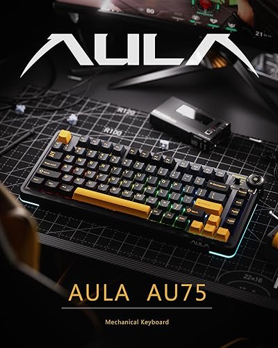 Miniatura 2 de AU75 Teclado mecánico inalámbrico, teclado Aula 75% RGB intercambiable en caliente con conectividad multidispositivo, retroiluminación LED