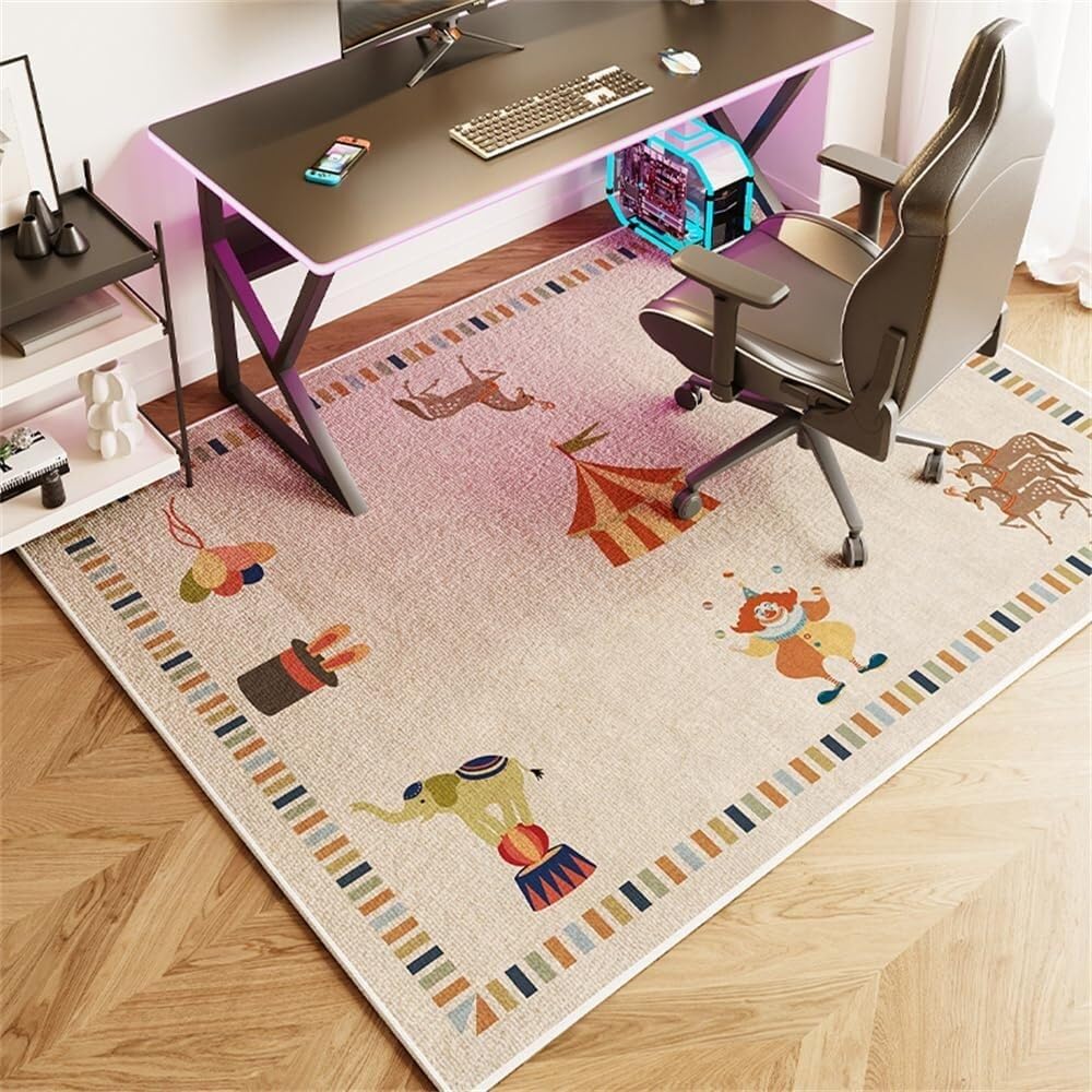 Tapis de chaise de bureau anti-rayures Circus 80x160cm contre l'usure du parquet