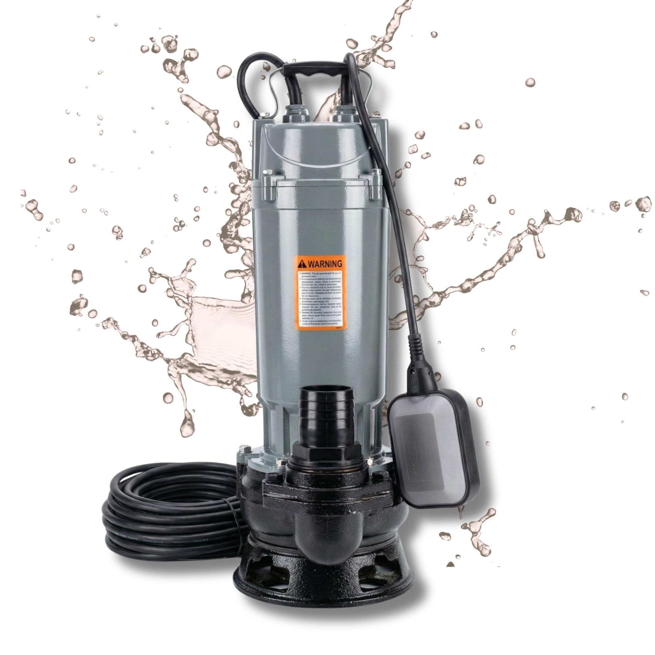 Pompa sommersa per acque scure, 370 Watt, con taglierino