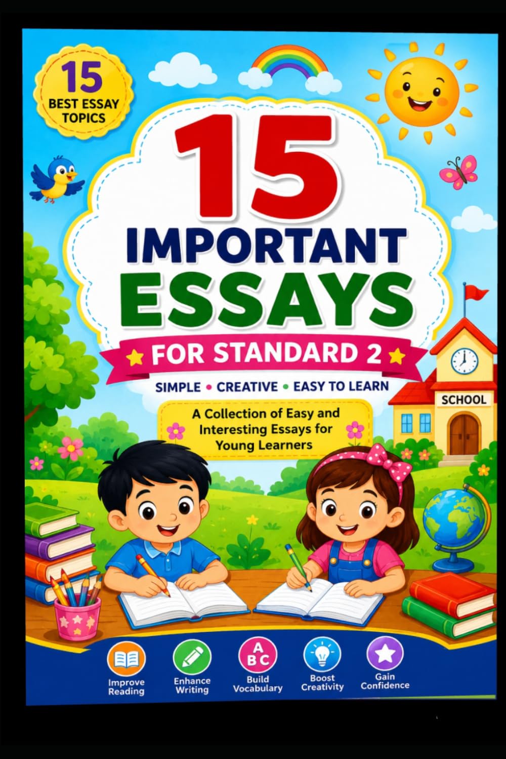 15 Important Essays for Standard 2: Simple • Creative • Easy to Learn: 1 (Bright Learning Series)