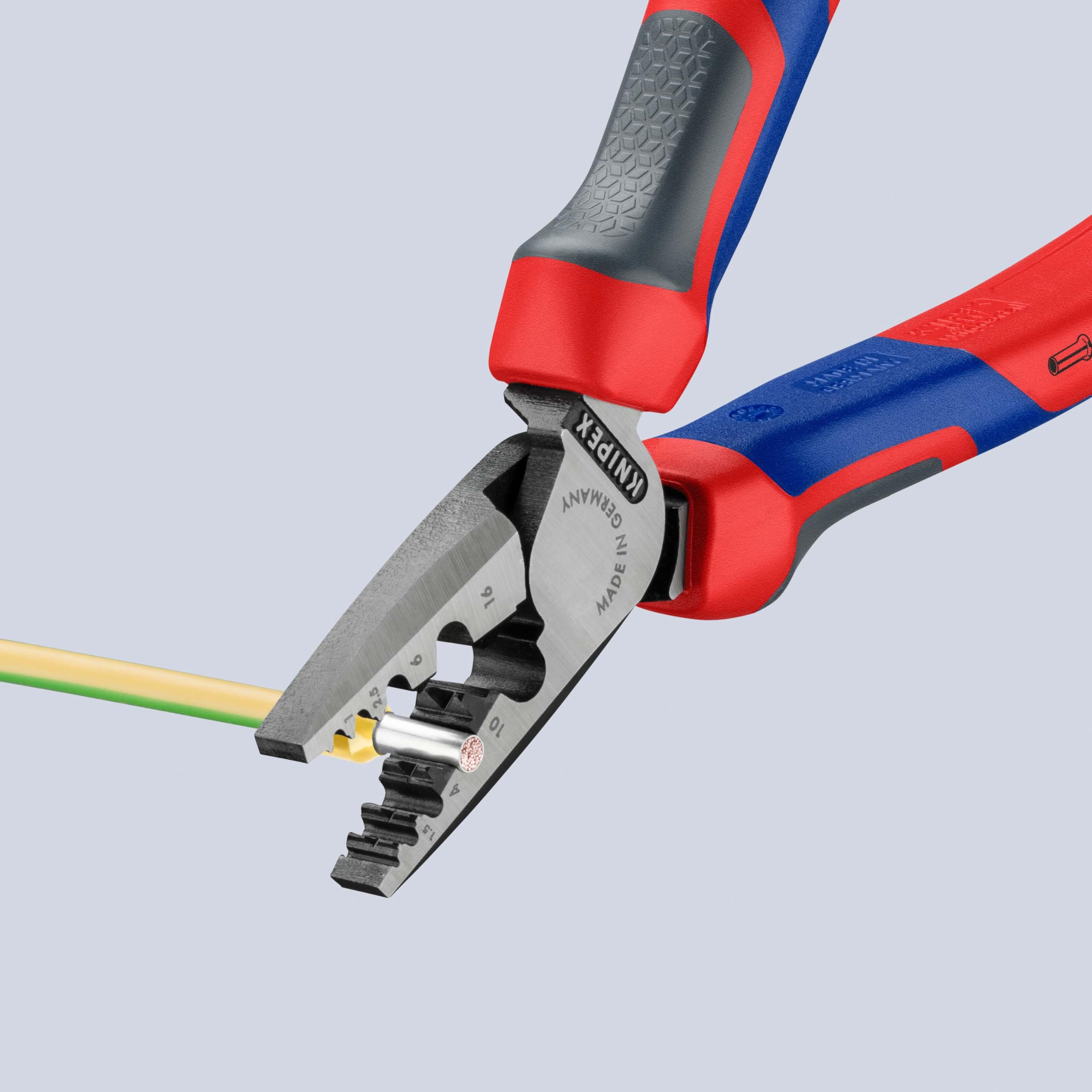 Knipex Pince à sertir pour embouts de câble avec poignées comfortables 180 mm, 97 72 180