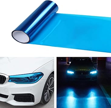 Car Light Tint Film Sticker - Headlight Fog Light Color Films Sheet Cover for Auto Smoke Brake Taillight Dark Blue, 30x100CM