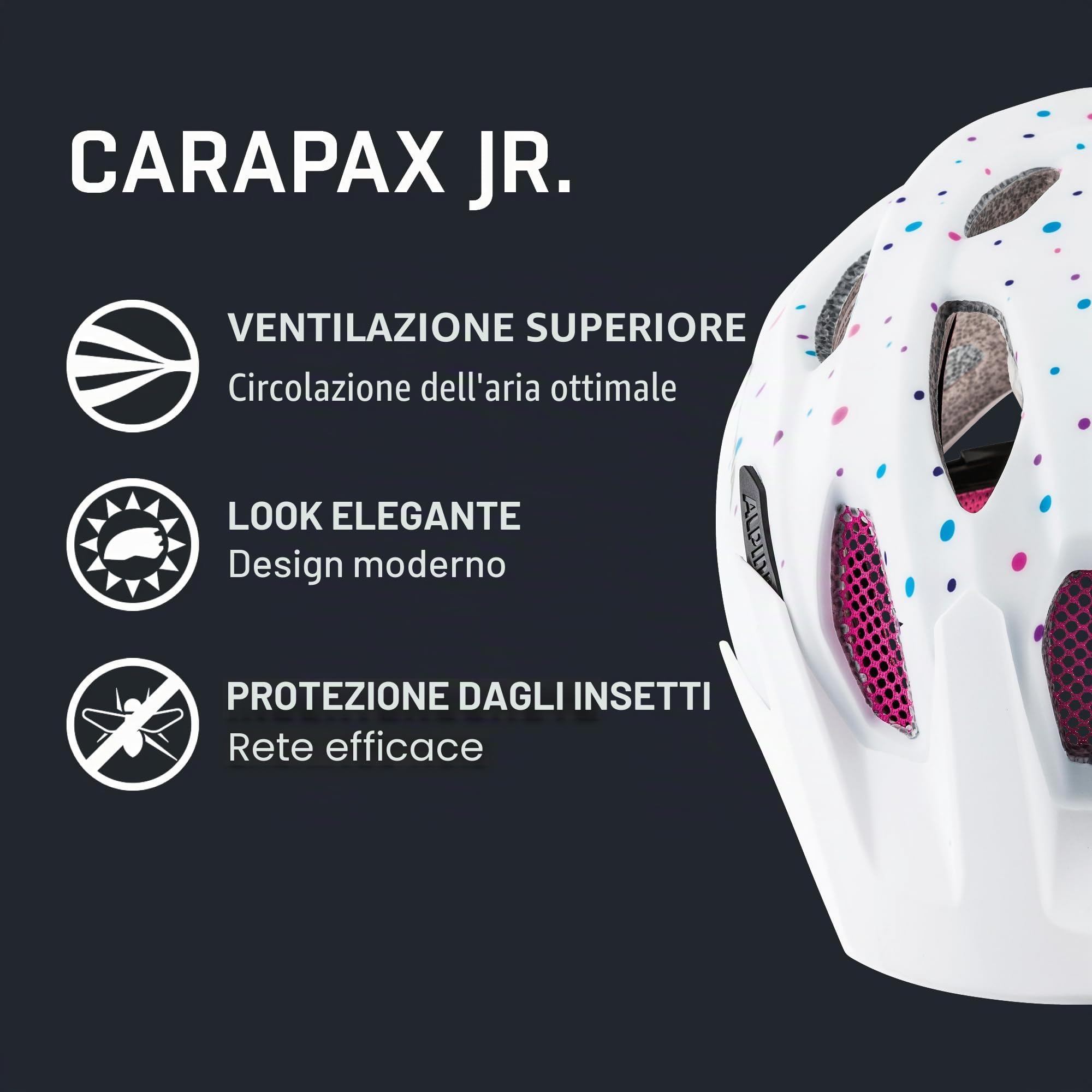 ALPINA Carapax JR, Caschi da Ciclismo Girls