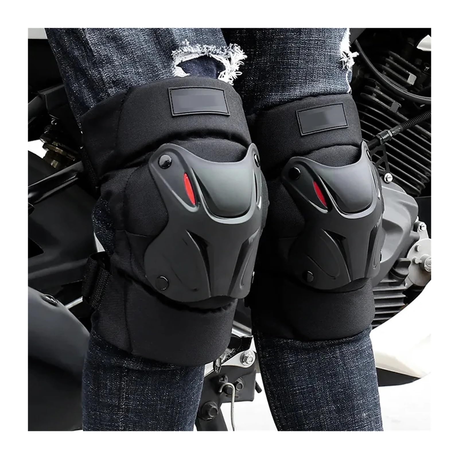Generico Compatibile for 1 paio di ginocchiere e gomitiere che assorbono gli urti for sport motociclistici caldi