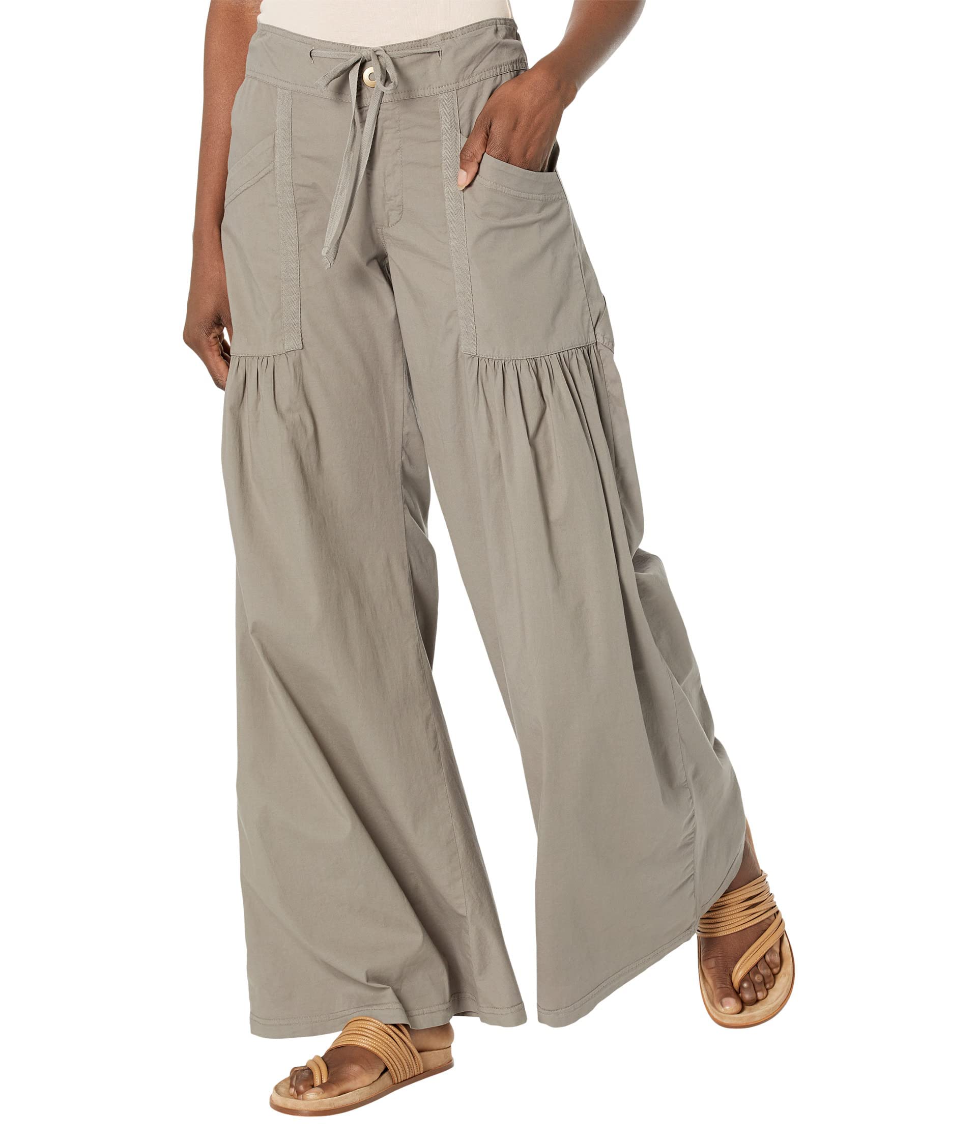 XCVI Willowy Wide Leg Stretch Poplin Pant